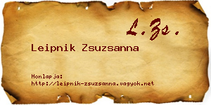Leipnik Zsuzsanna névjegykártya